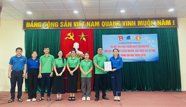 Tam Kỳ: Ra mắt Đội hình thanh niên tình nguyện Hướng dẫn viên du lịch xanh tuyên truyền, giới thiệu các di tích, công trình văn hóa của địa phương