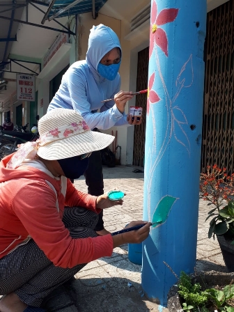 Phước Hòa: thực hiện công trình trụ điện nở hoa