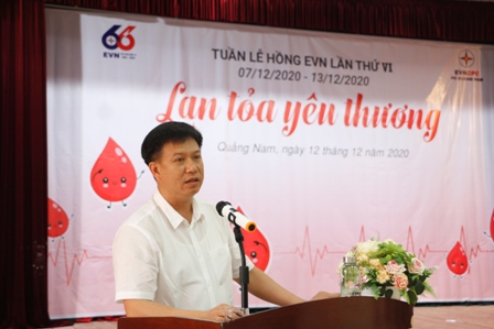 giám đốc PC Quảng Nam phát biểu tại chương trình Khai mạc