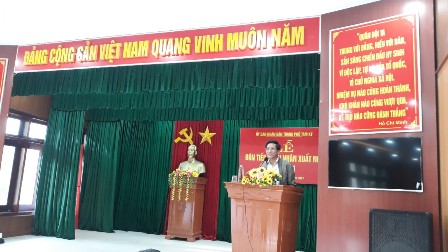 Đ/c Trần Nam Hưng - UVBTV Tỉnh ủy - Bí thư Thành ủy phát biểu tại chương trình