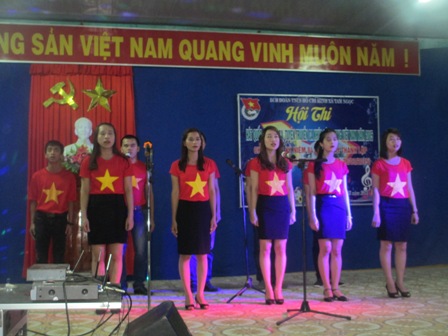 Đoàn xã Tam Ngọc: Tổ chức Hội thi hát Quốc ca - Đoàn ca - tuyên truyền ca khúc cách mạng